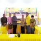 Tengku Dedy didampingi Tengku Sayyed Hasrian dan Tedi Candra Nurziman saat pengambilan formulir pendaftaran bakal calon Walikota Dumai periode 2021-2026.