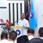 Kepala Dinas Pemberdayaan Masyarakat dan Desa Yuhelmi saat membuka secara resmi acara Forum Konsultasi Publik Penyusunan Rencana Kerja Pembangunan Daerah Kabupaten Bengkalis tahun 2021