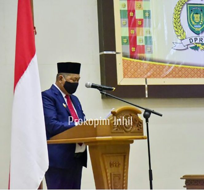 
					Wakil Bupati Inhil, H.Syamsuddin Uti saat menyampaikan sambutan.
