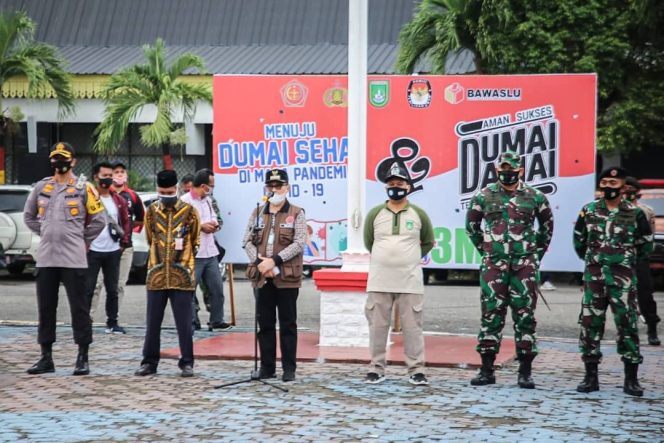 
					Pimpin Apel gabungan, Wako Dumai Minta Kerjasama Seluruh Elemen Masyarakat Untuk Patuhi Protokol Kesehatan