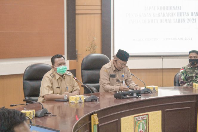 
					Pj Wali Kota Dumai Pimpin Rapat Koordinasi Penanganan Karhutla