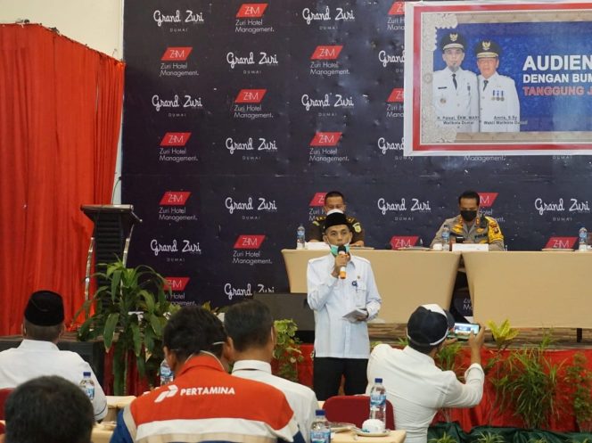 
					Walikota Dumai Pimpin Audiensi Bersama BUMN Serta Pelaku Usaha Se-Kota Dumai