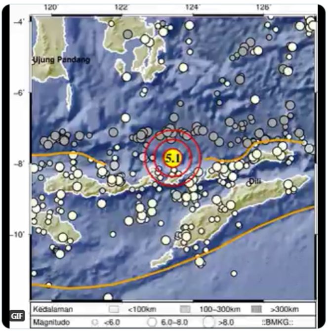 
					Gempa Bumi Berkekuatan Magnitudo 5.1 Guncang NTT