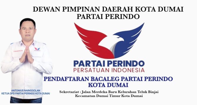 
					Tanpa Mahar, Perindo Dumai Buka Pendaftaran Bacaleg Pemilu 2024