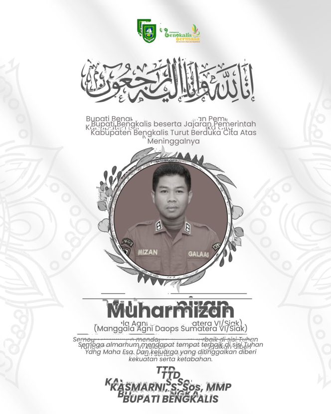 
					Bupati Bengkalis Sampaikan Duka Mendalam atas Gugurnya Pejuang Karhutla di Medan Tugas