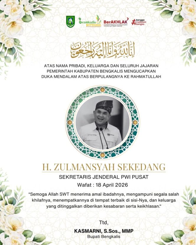 
					Bupati Kasmarni Sampaikan Duka Mendalam atas Wafatnya Sekjen PWI Pusat Zulmansyah Sekedang